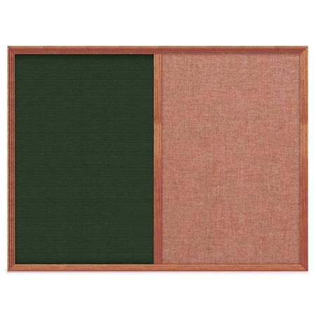 United Visual Products Slim Style Indoor Enclosed Corkboard, 12 UV500SC-BLACK-BUFF